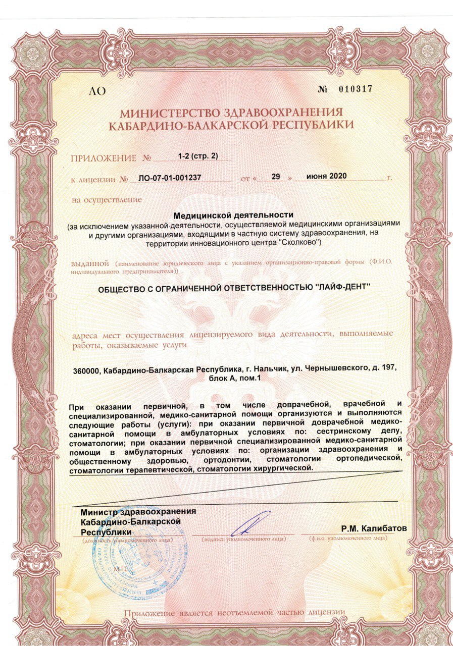 Приложение к лицензии (ул. Чернышевского, 197)